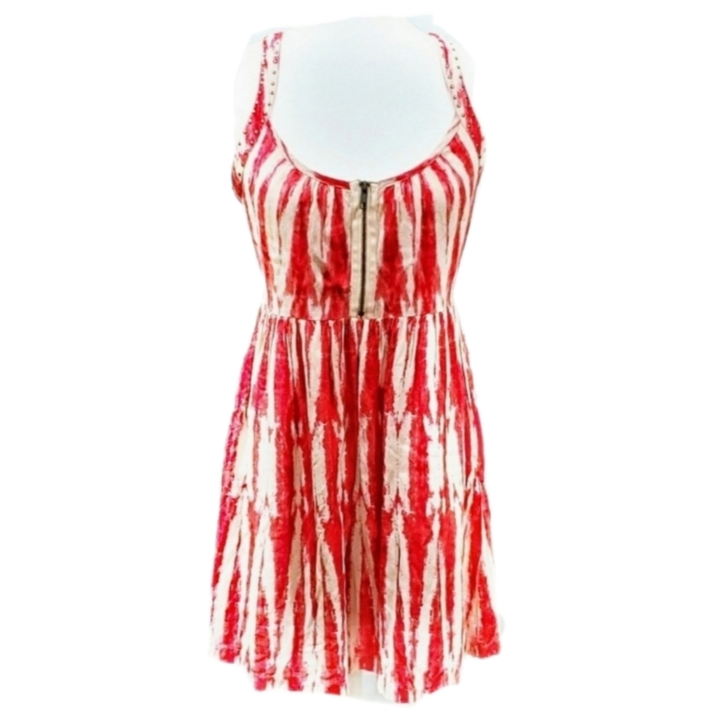 American Rag dress Medium red and white tie dye NWOT